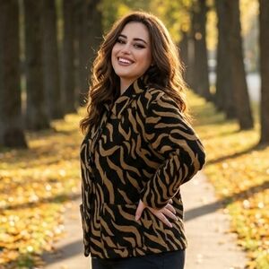 Tiger Print Jacket Large